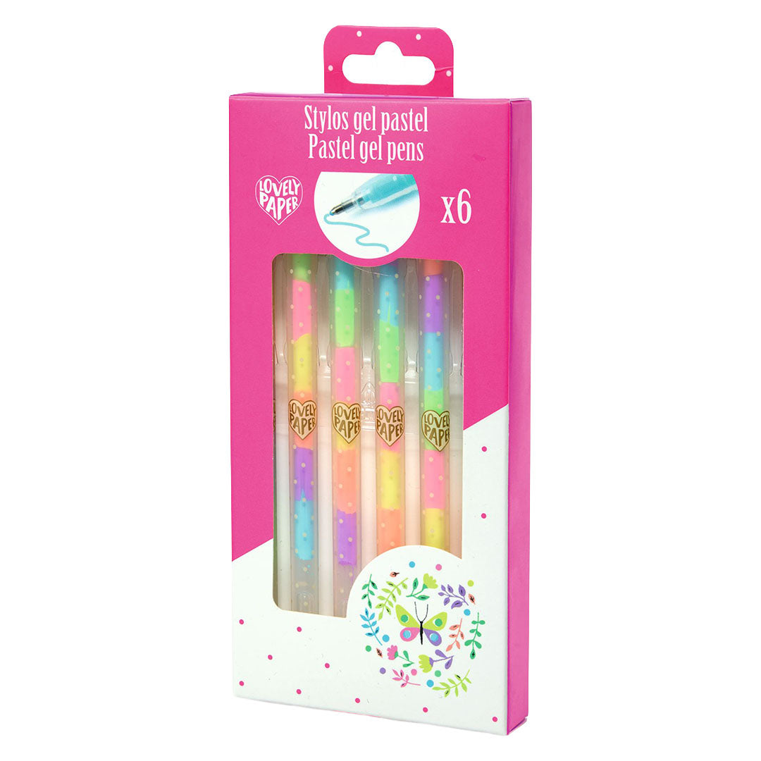 djeco stylos gel - pastel - 6 pcs