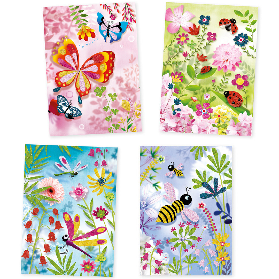 djeco glitterschilderijen vlinders en kleine beestjes | DJ09503 | 1
