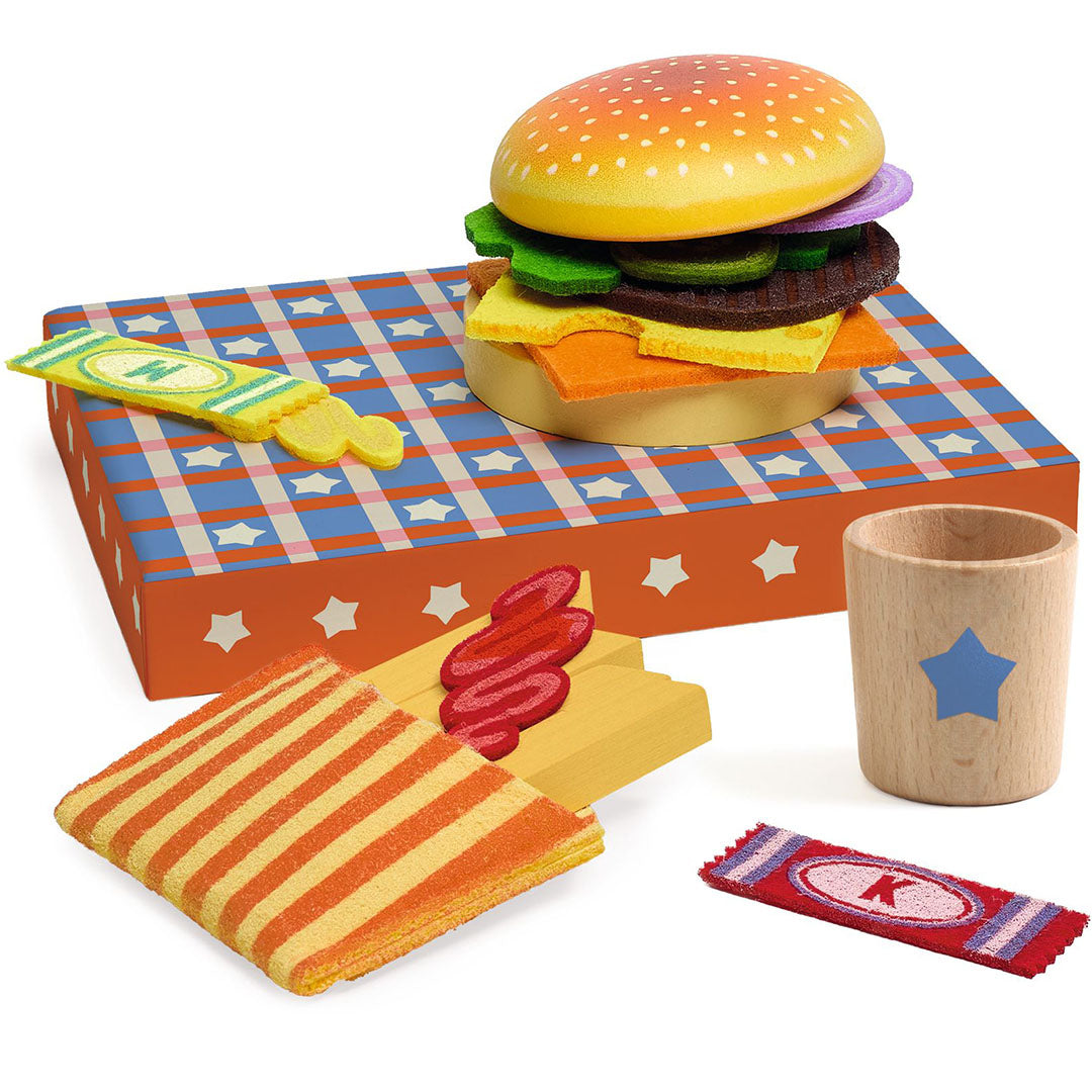 djeco hamburger speelset america - 19-delig | DJ05550 | 