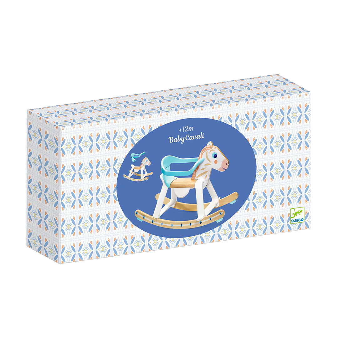 djeco hobbelpaard met rugsteun pastel | DJ06132 | 2