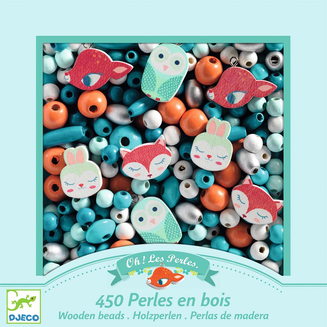djeco houten kralen - kleine dieren | DJ09807 | 3
