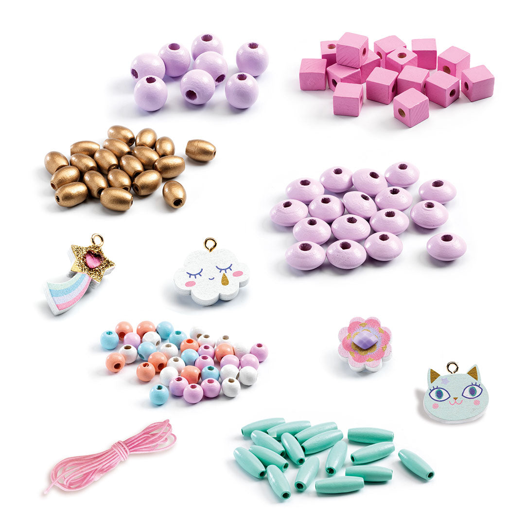 djeco houten kralen - regenboog | DJ09823 | 3
