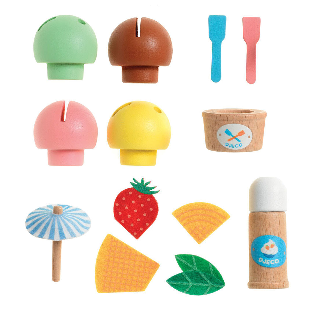 djeco ijsset ice cream - 15-delig | DJ05541 | 2