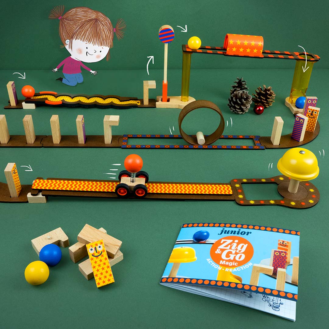 djeco kettingreactiespel zig & go junior - magic - 43st | DJ05649 | 5