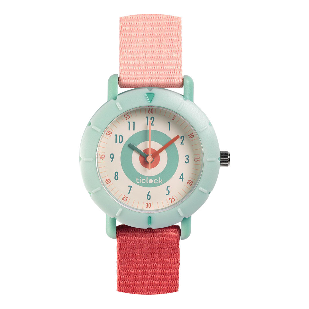 djeco montre enfant pink target