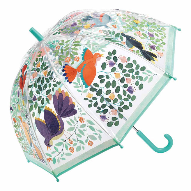 djeco parapluie pour enfants fleurs et oiseaux
