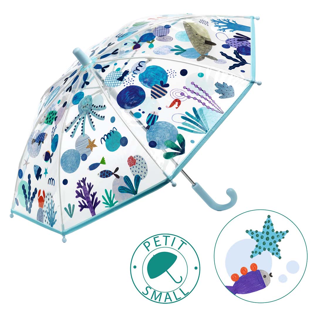 djeco parapluie enfant animaux marins
