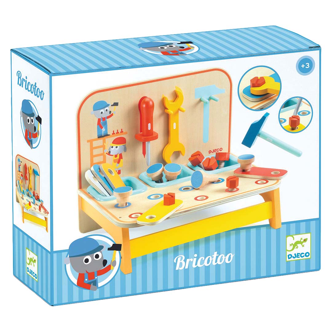 djeco établi pour enfants modèle de table bricotoo - 18 pièces