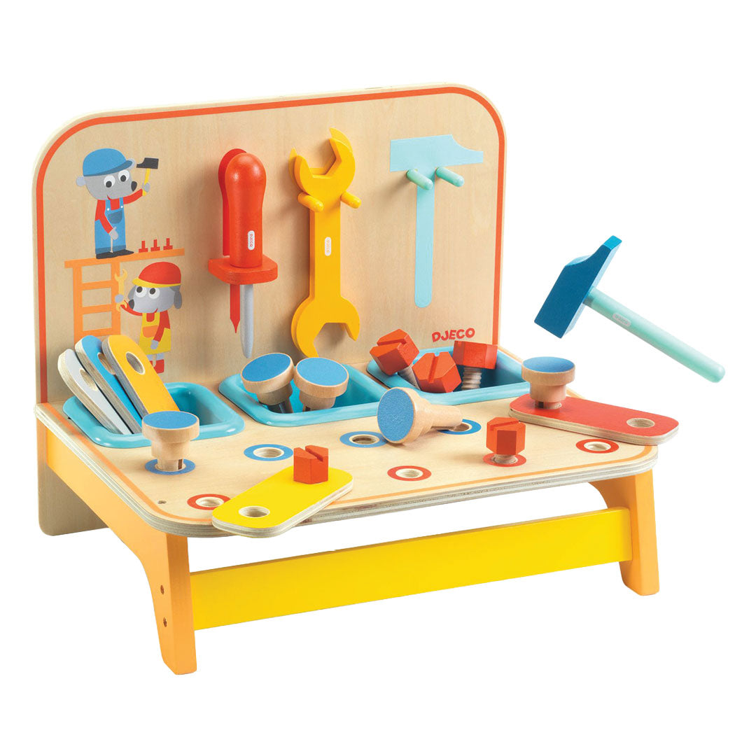 djeco établi pour enfants modèle de table bricotoo - 18 pièces