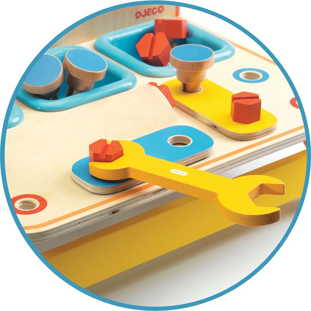 djeco établi pour enfants modèle de table bricotoo - 18 pièces