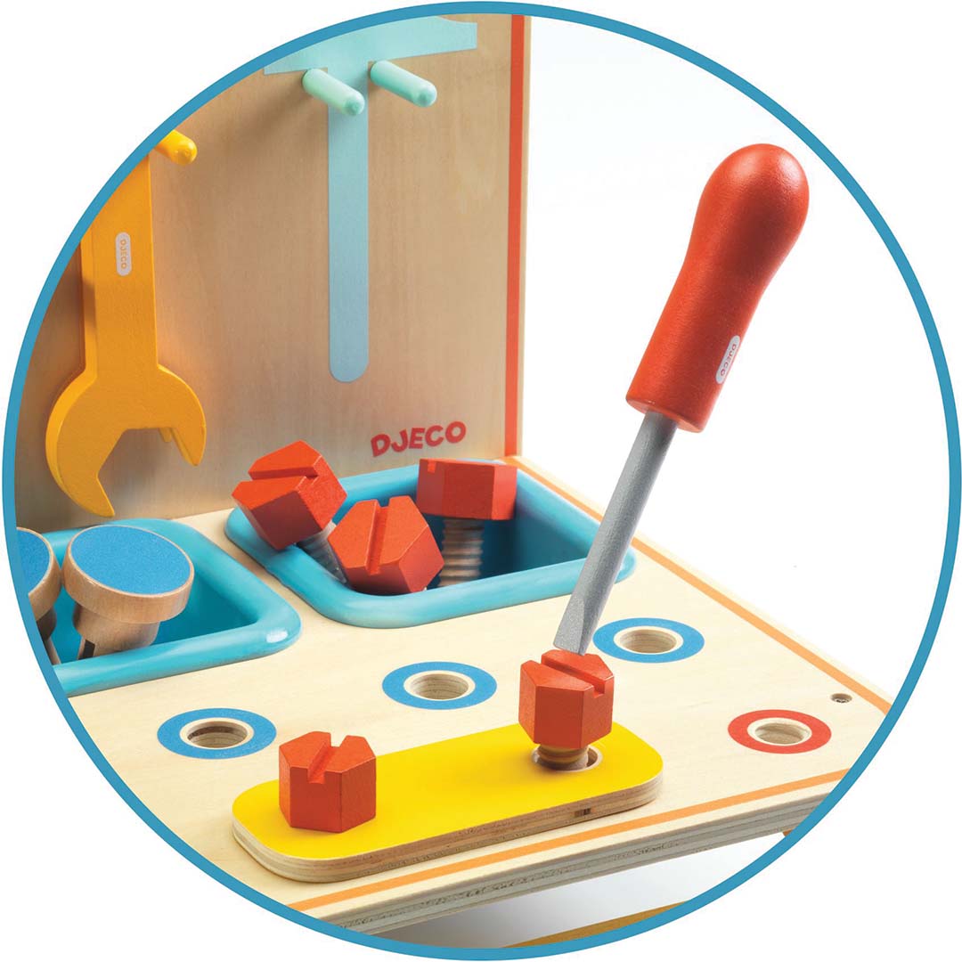 djeco établi pour enfants modèle de table bricotoo - 18 pièces
