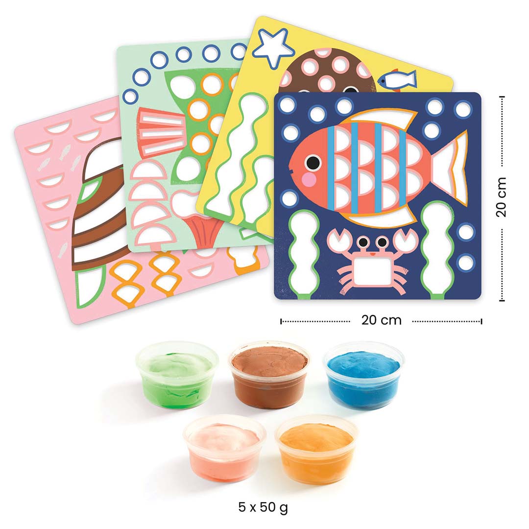 djeco kleuren met klei - cheeky underwater | DJ00958 | 3