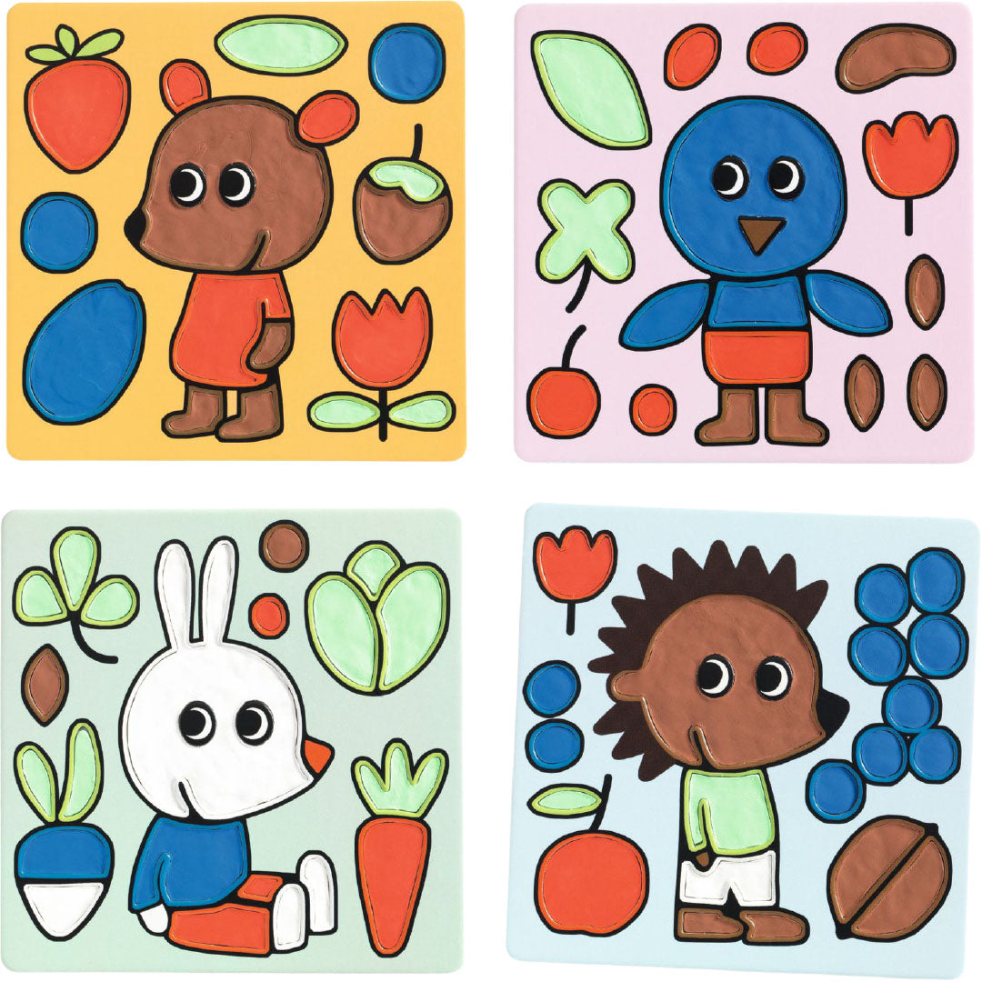 djeco kleuren met klei - naughty garden friends | DJ00959 | 1