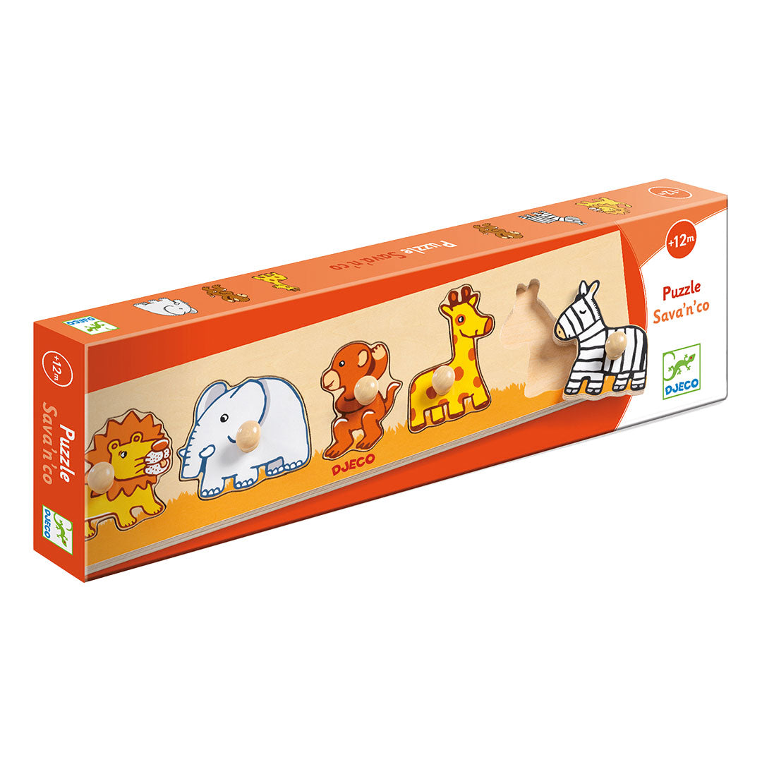 djeco knoppuzzel sava'n'co - 5st | DJ01111 | 0