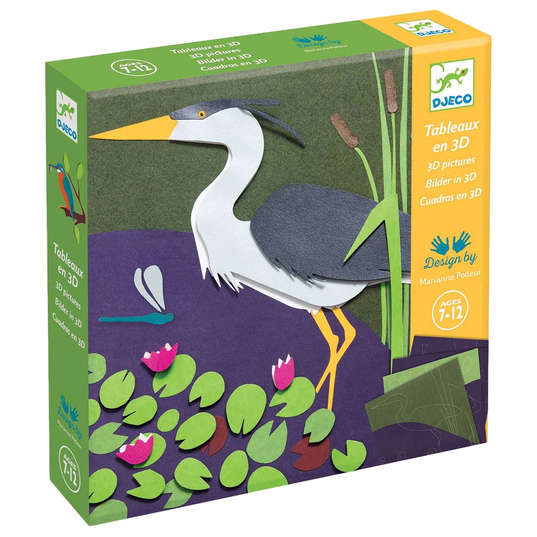 djeco coffret créatif tableaux 3D by the water