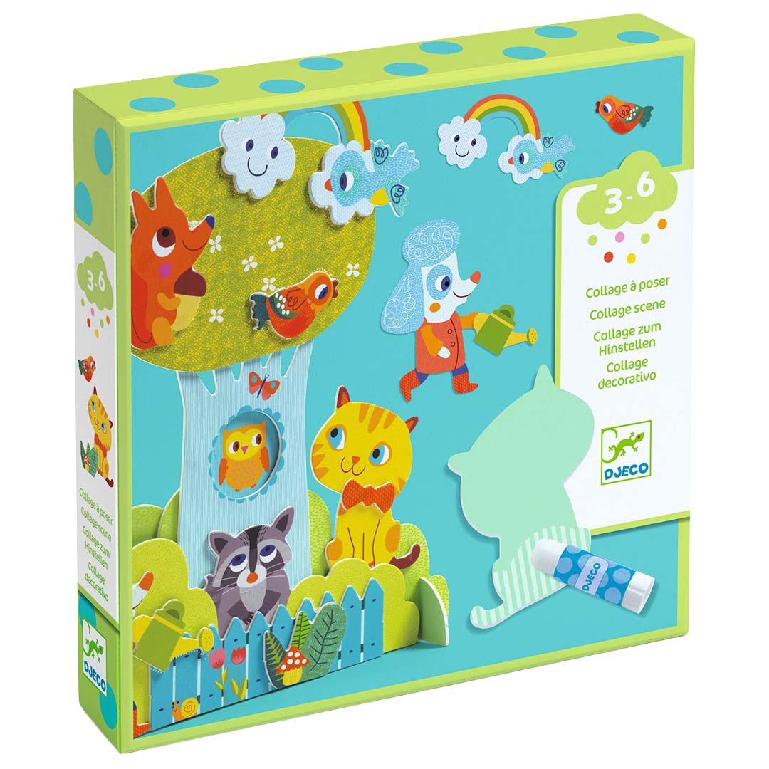 djeco coffret créatif collage 3D - amis du jardin