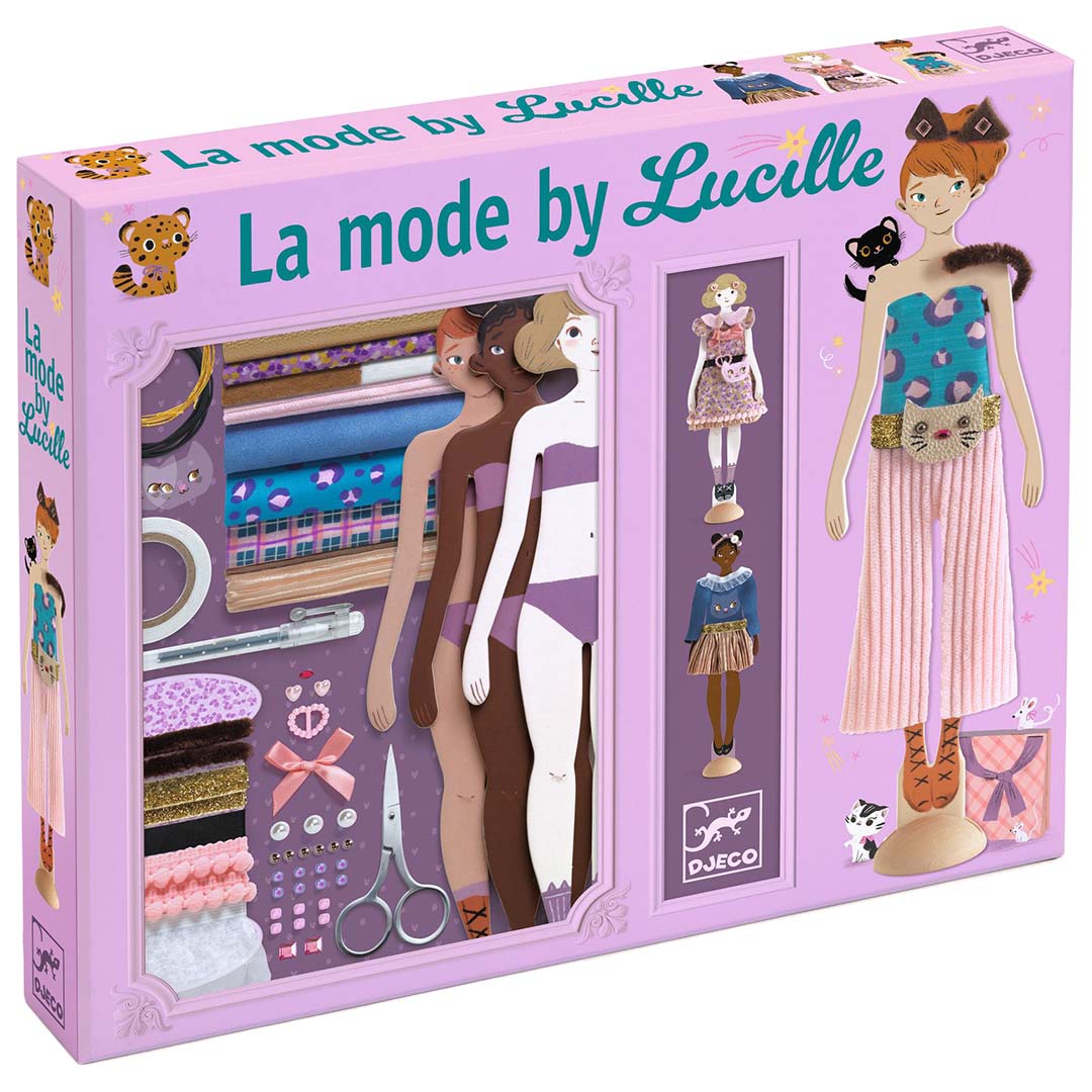 djeco knutselset aankleedpoppen fashion by lucille | DJ09334 | 0