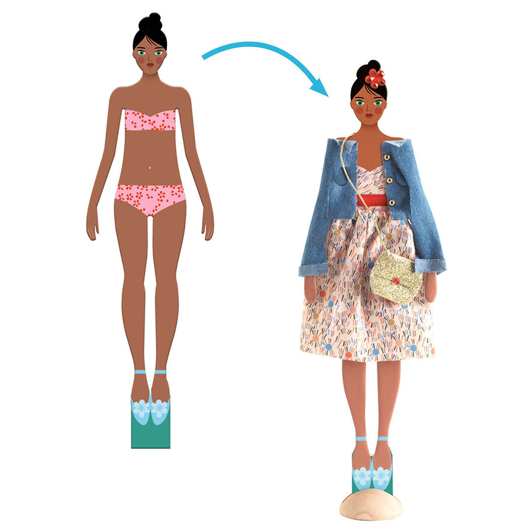 djeco knutselset aankleedpoppen fashion by marie | DJ09335 | 2