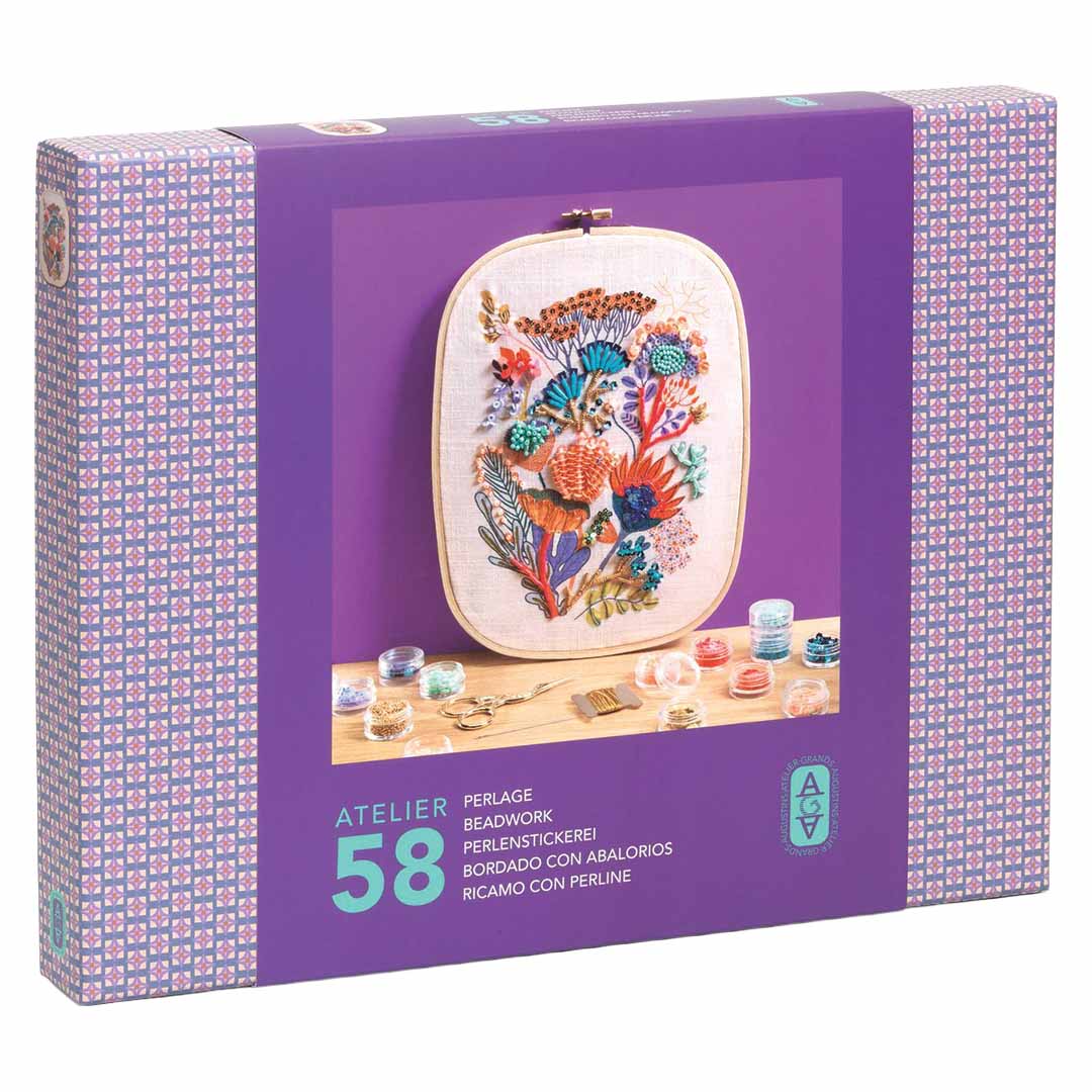 djeco coffret créatif atelier 58 - tissage de perles