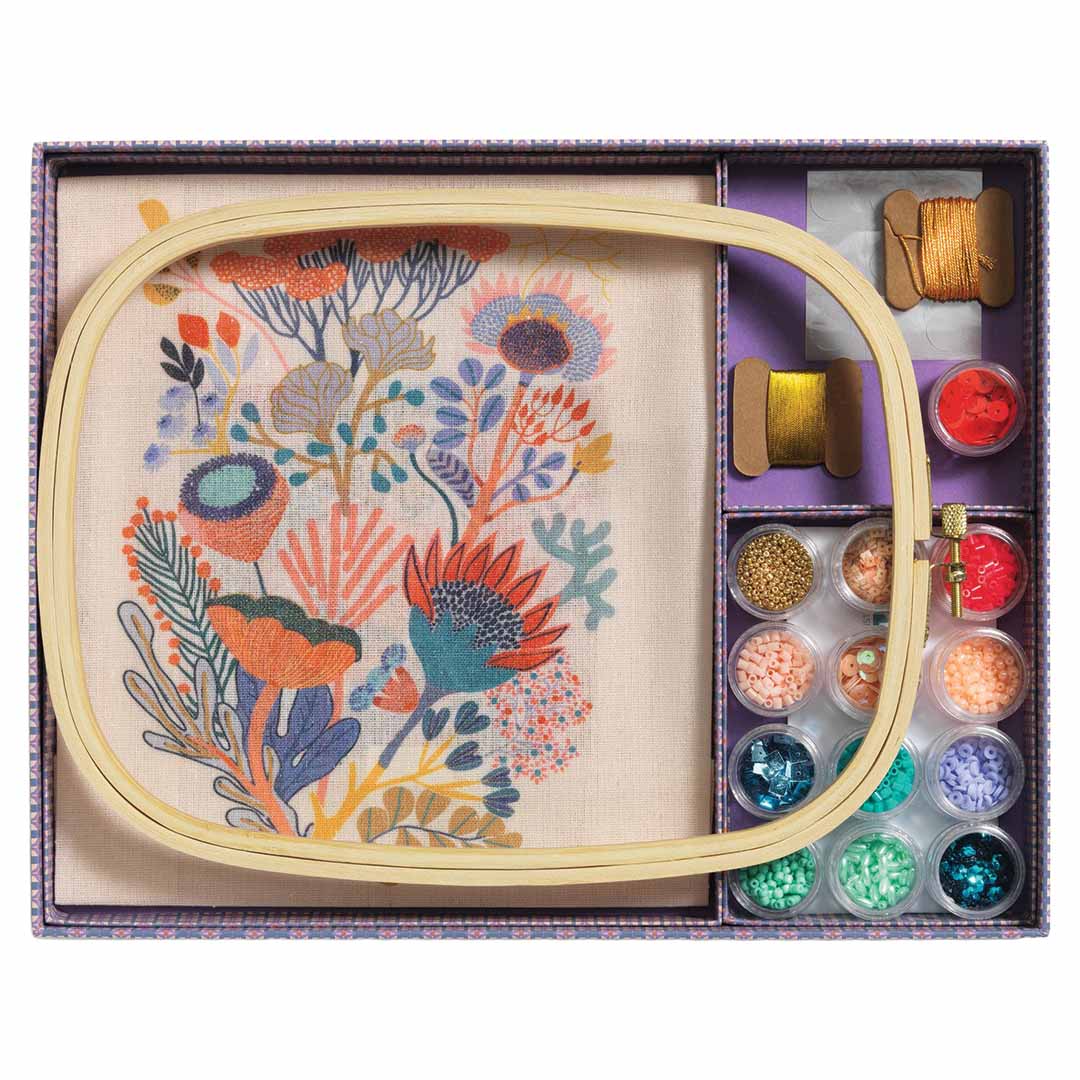 djeco coffret créatif atelier 58 - tissage de perles