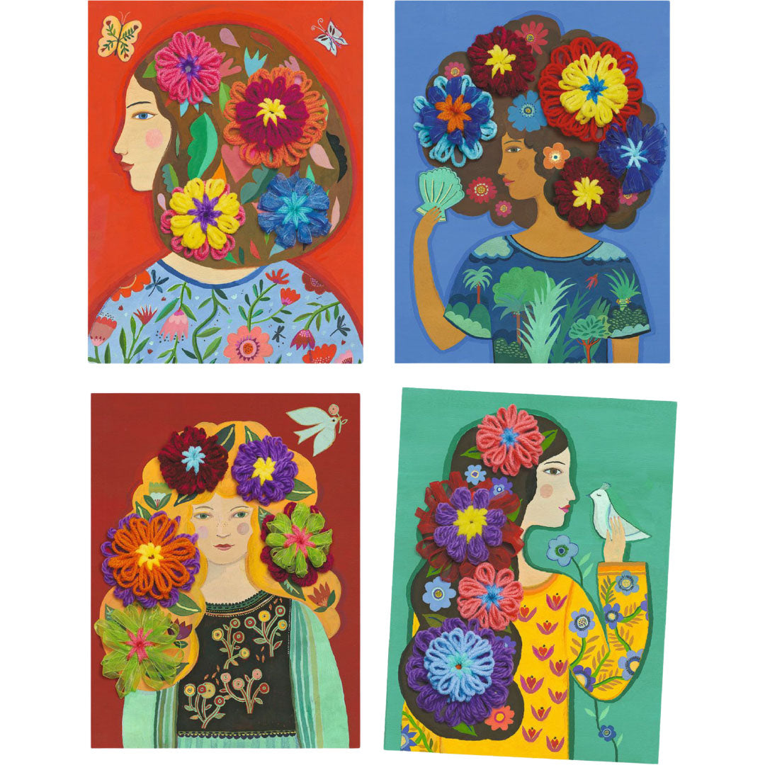 djeco knutselset bloemen - a hemisphere in your hair | DJ09354 | 1