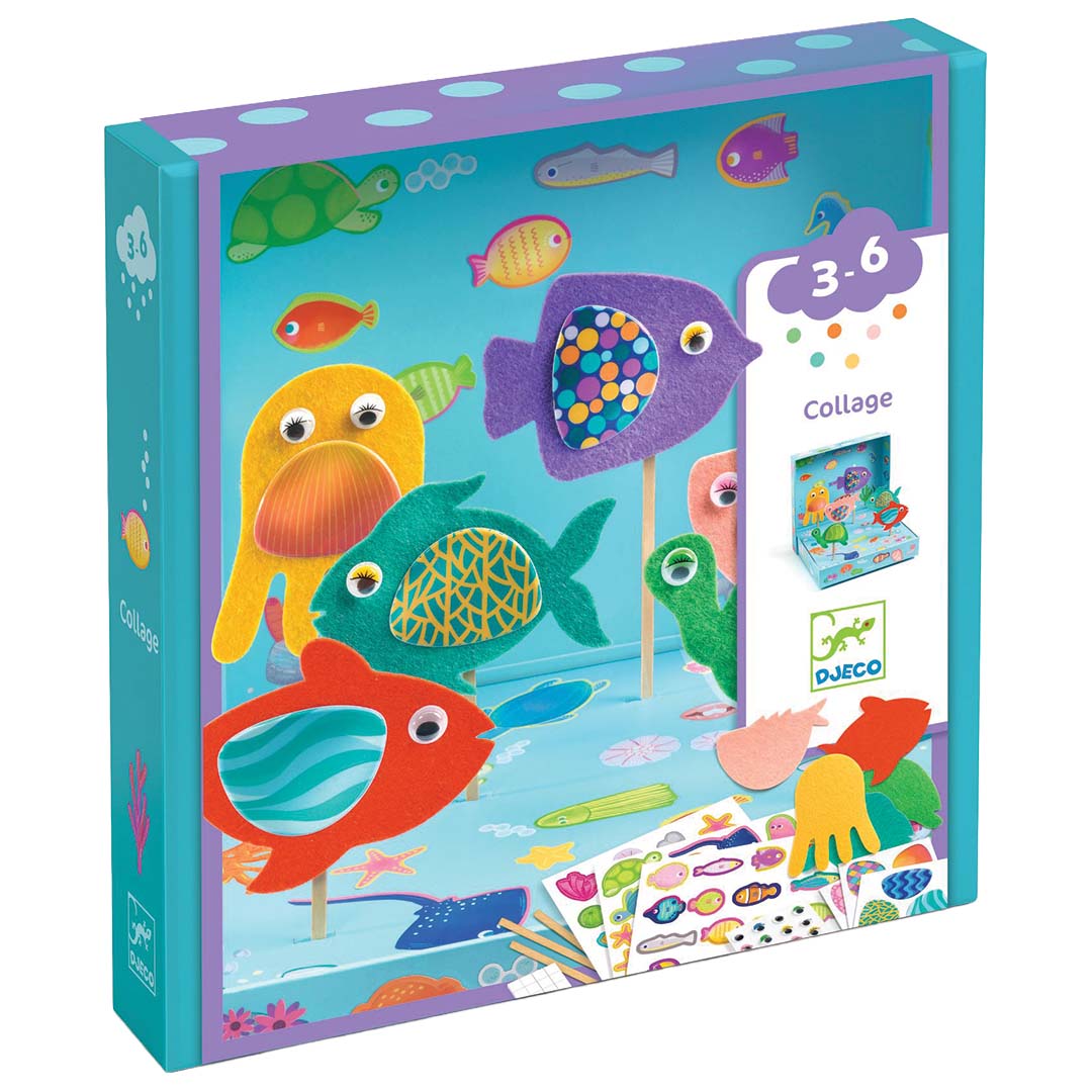 djeco knutselset collage - aquarium | DJ00053 | 0