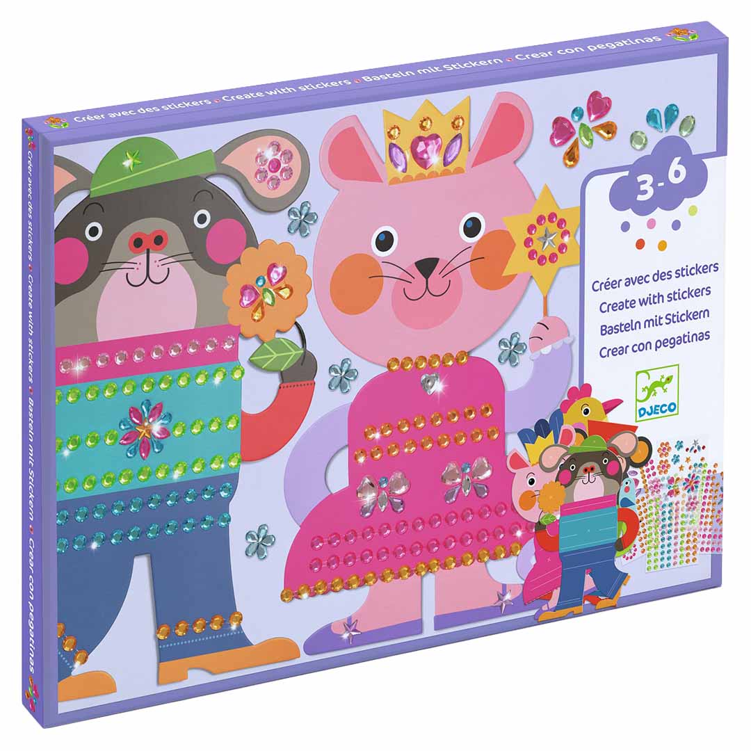 djeco knutselset creëren met stickers - sparkles | DJ00090 | 0