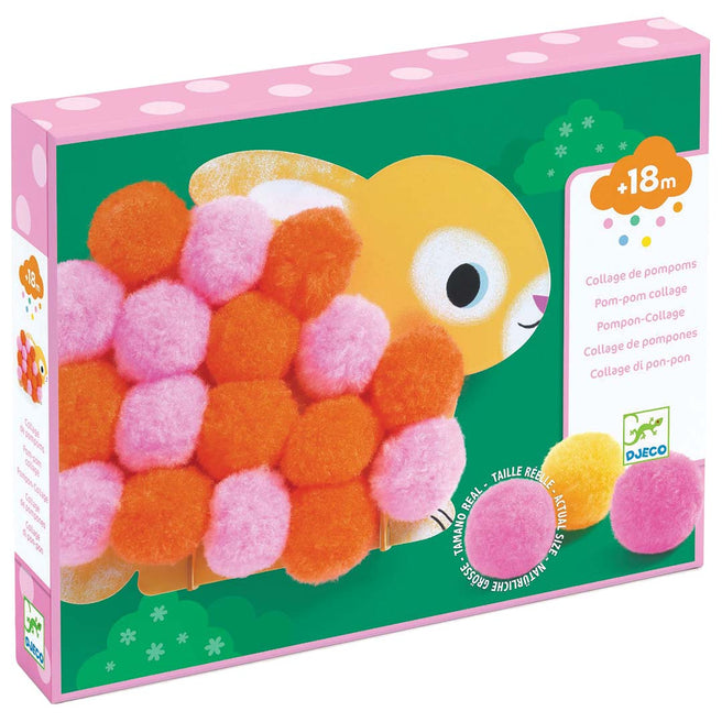 djeco coffret créatif animaux et pompons