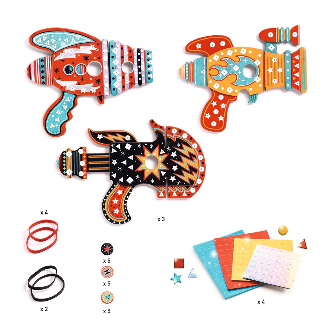 djeco knutselset diy - mozaïek raketten | DJ07913 | 3