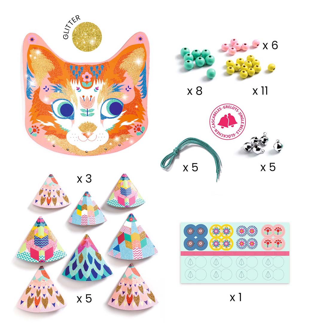 djeco knutselset diy - windgong - poes