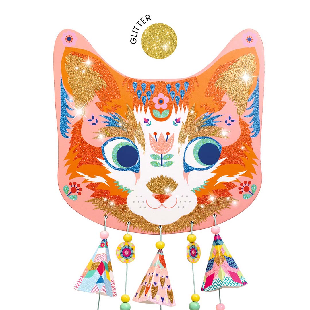djeco knutselset diy - windgong - poes