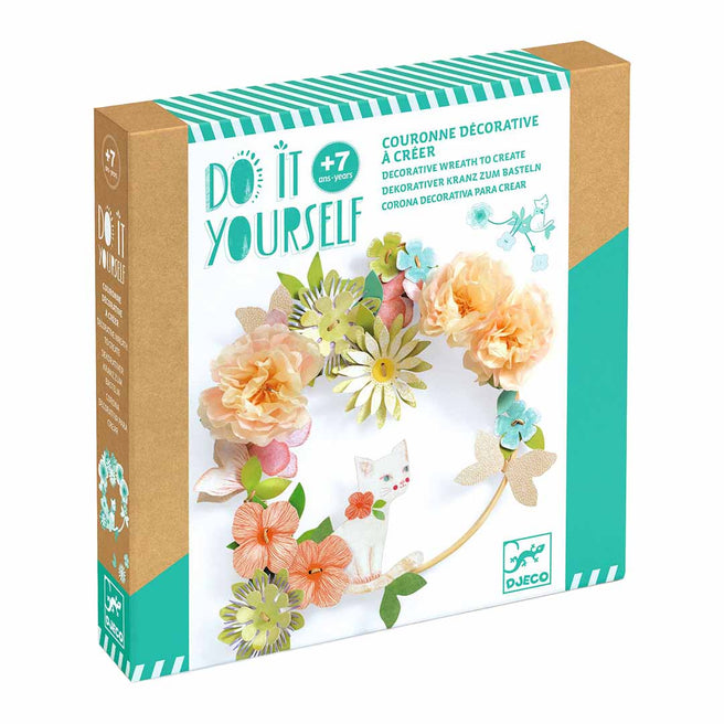 djeco coffret créatif diy couronne de fleurs