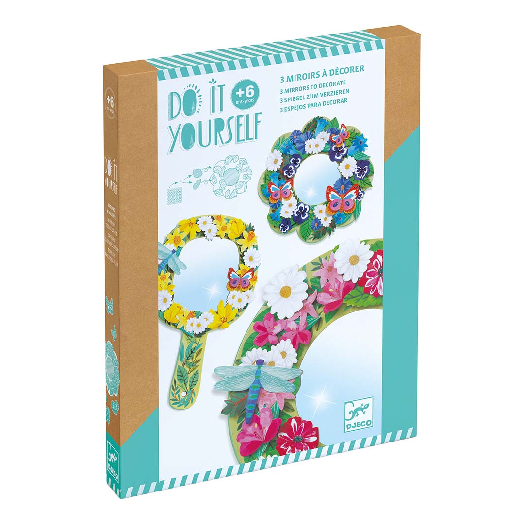 djeco coffret créatif diy miroirs fleurs