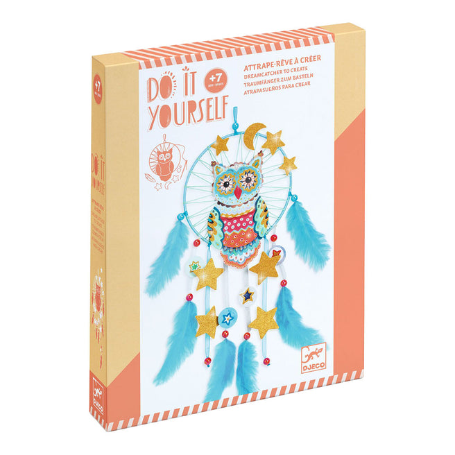 djeco kit créatif diy attrape-rêves - hibou doré