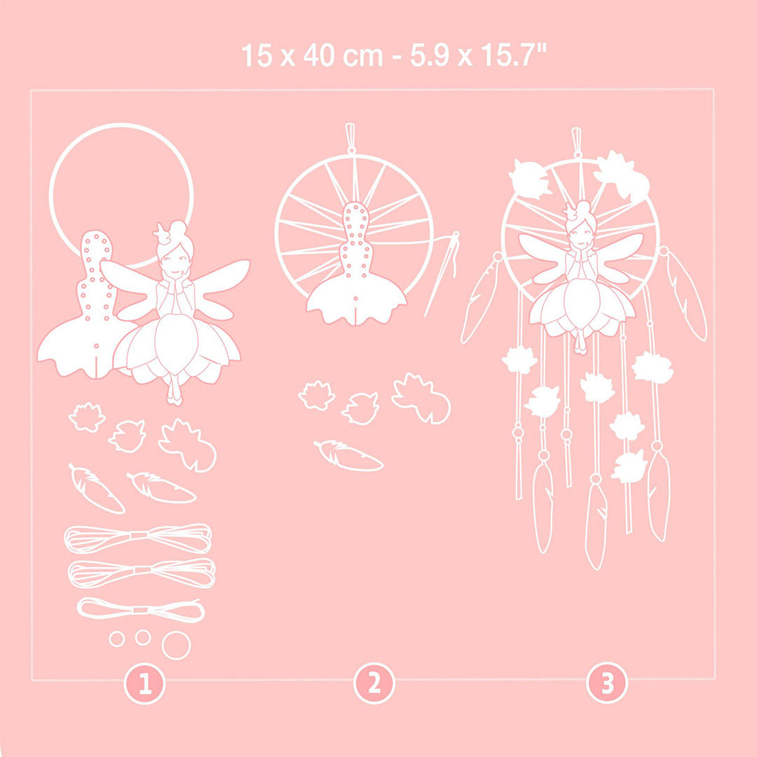 djeco knutselset diy dromenvanger - lotus fee | DJ07963 | 3