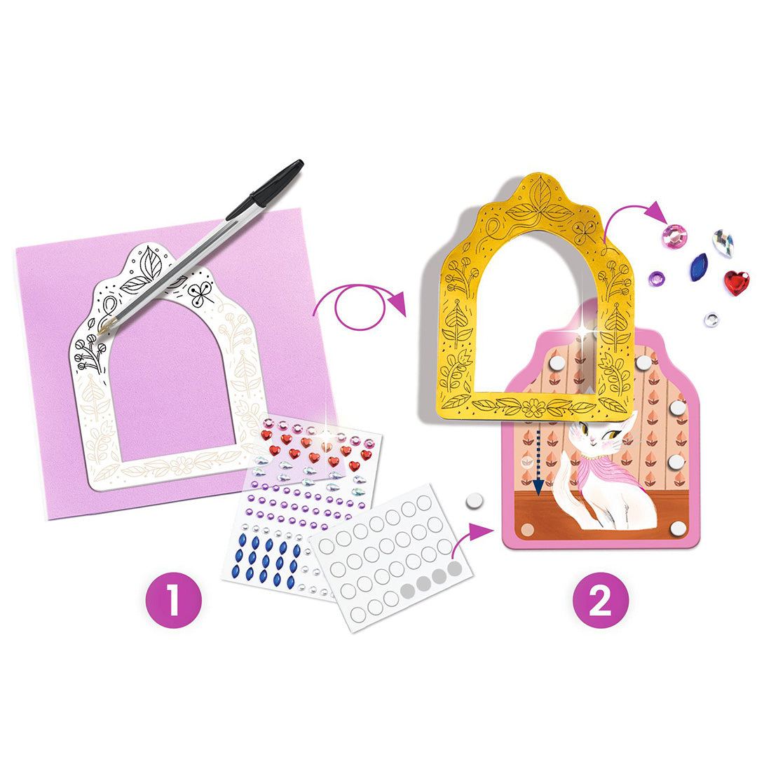 djeco knutselset diy kattencollage - portrait gallery | DJ79600 | 3