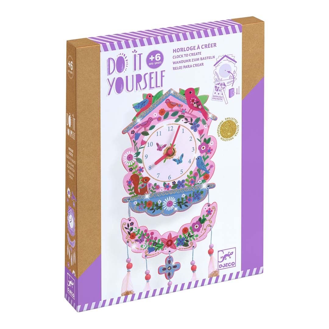 djeco coffret créatif diy horloge coucou
