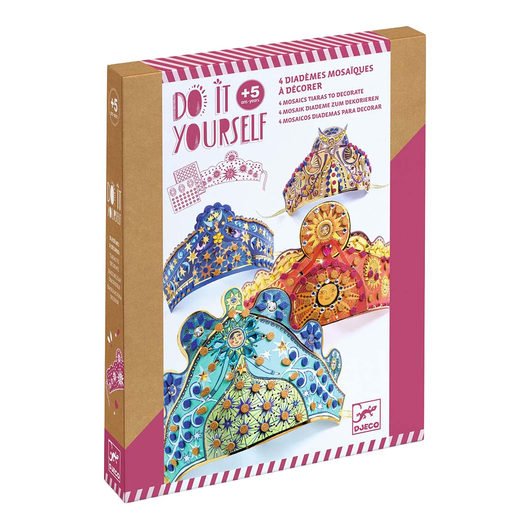djeco coffret créatif diy diadèmes mosaïque