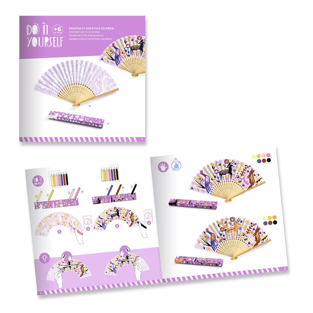 djeco knutselset diy waaier - bosdieren | DJ07945 | 3