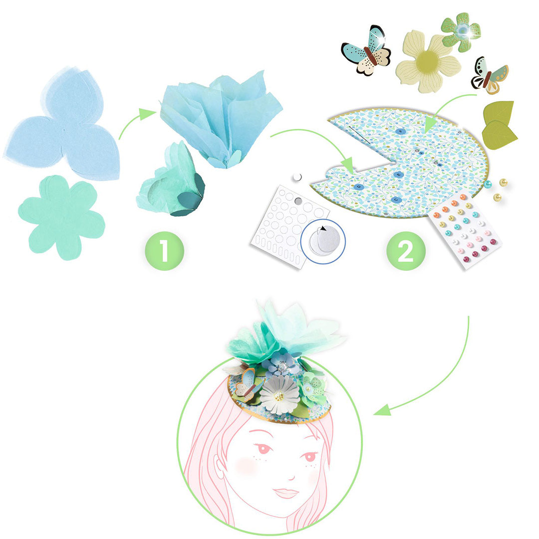 djeco knutselset hoedjes fascinators | DJ07937 | 1