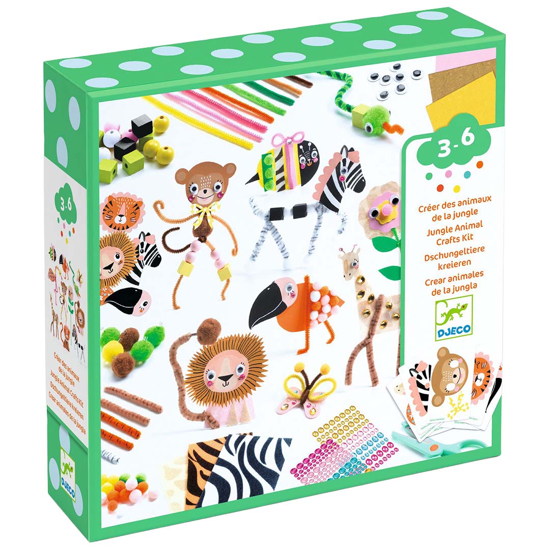 djeco coffret créatif animaux de la jungle