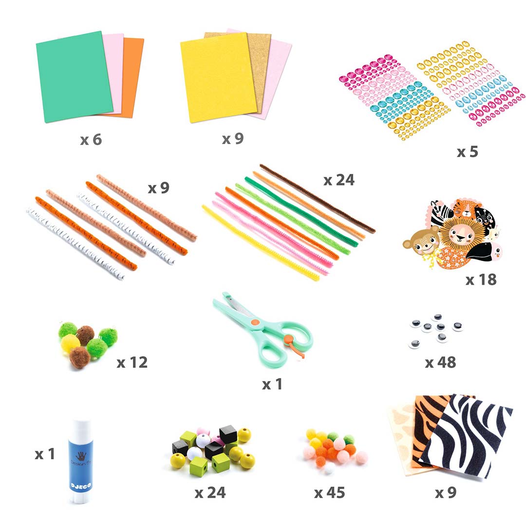 djeco knutselset jungledieren | DJ09016 | 3