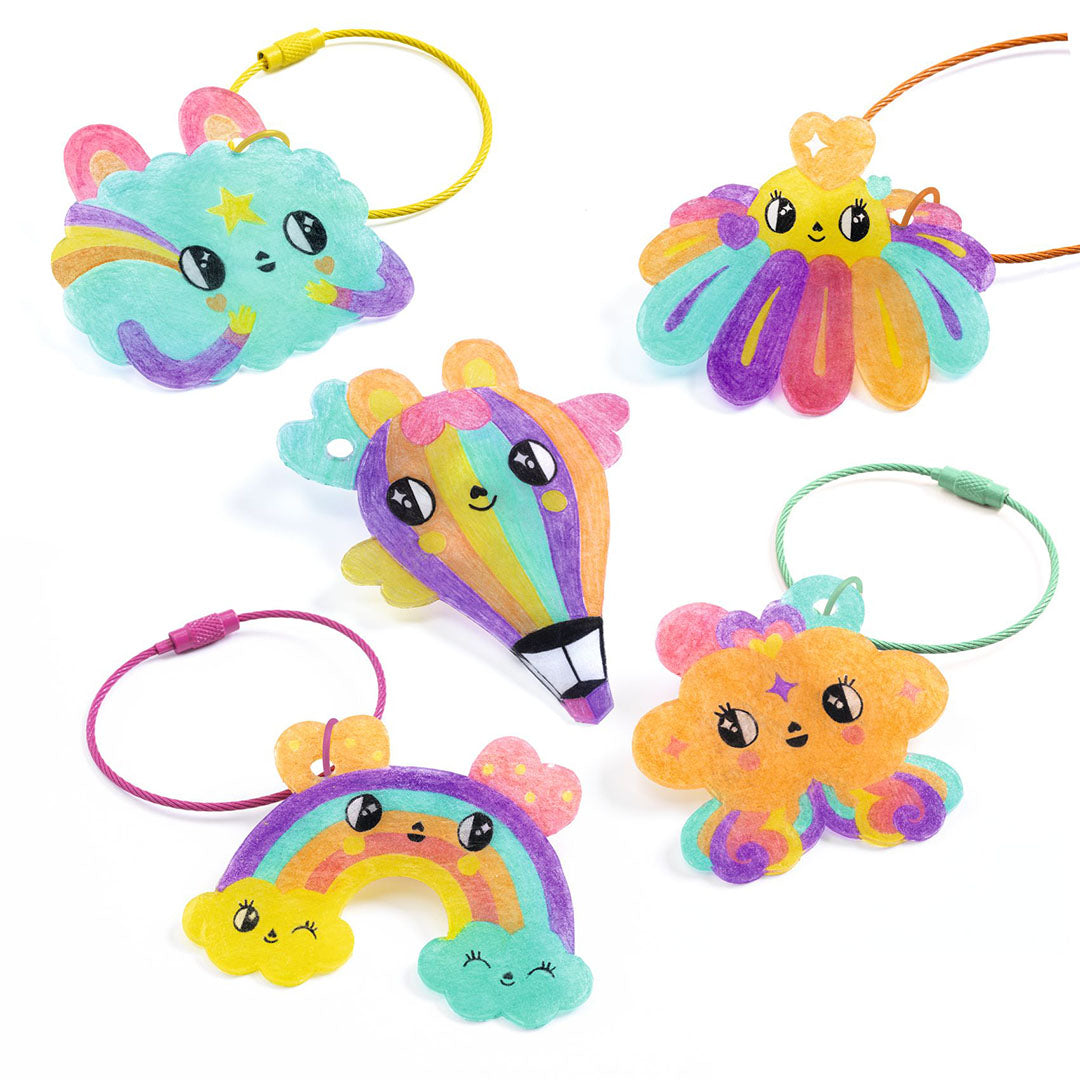 djeco knutselset krimpie dinkie sleutelhangers - kawaii | DJ09487 | 1