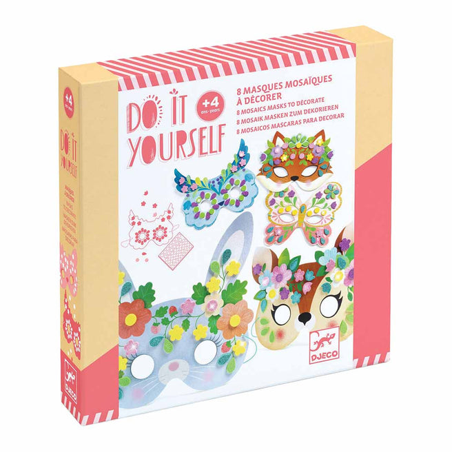 djeco coffret créatif décorer des masques - animaux de la forêt