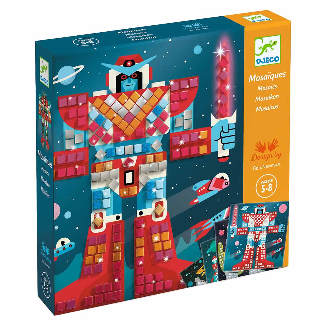 djeco coffret créatif mosaïque - space battle