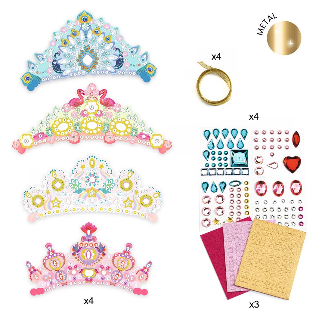 djeco knutselset mozaïek diademen prinsessen | DJ07901 | 2