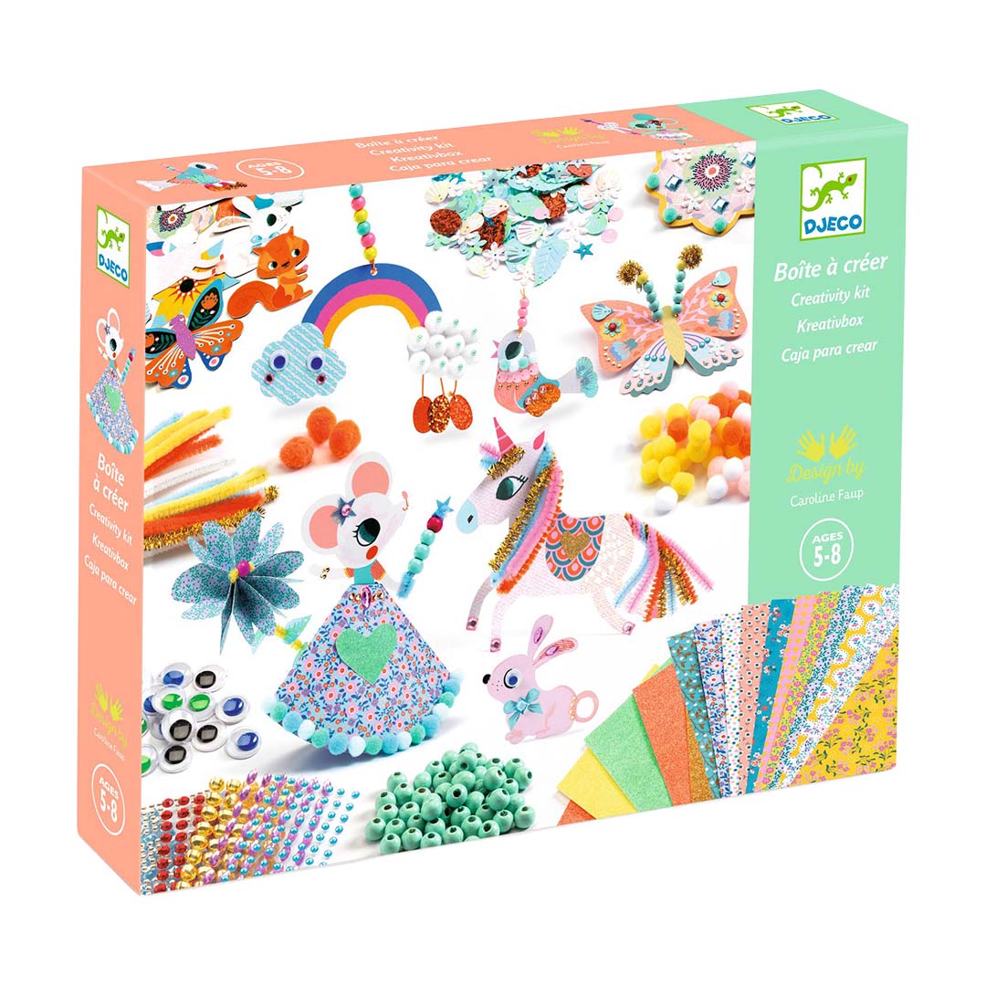 djeco boîte à créer pompons et perles