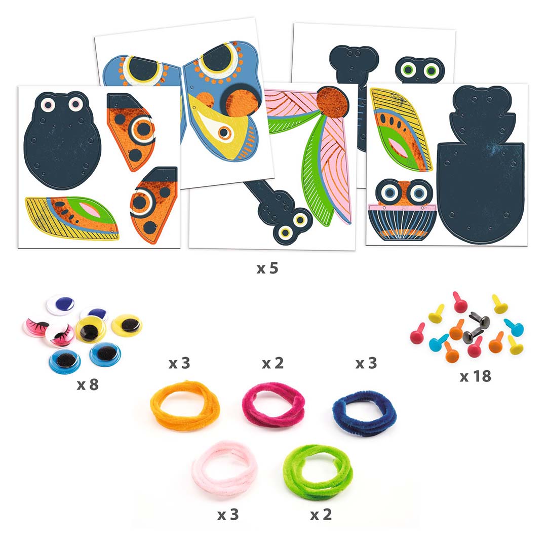 djeco knutselset rijgen - yarn bugs