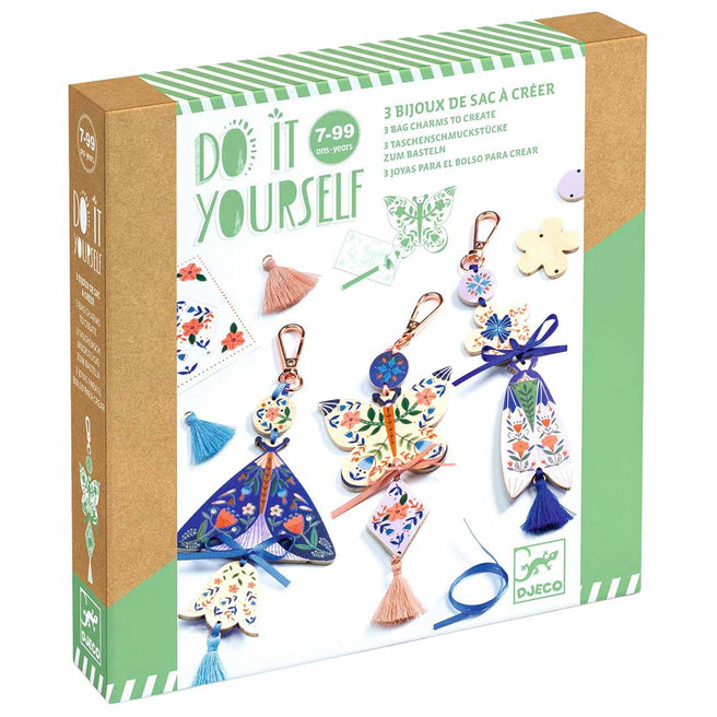 djeco knutselset sleutelhangers maken - vlinders | DJ07981 | 0