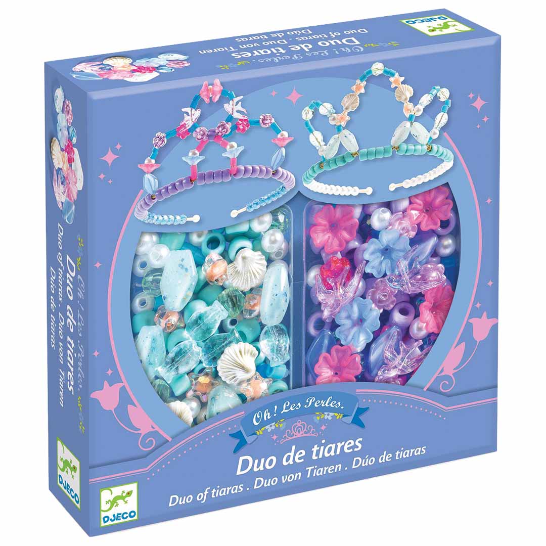 djeco knutselset tiara's - blauw